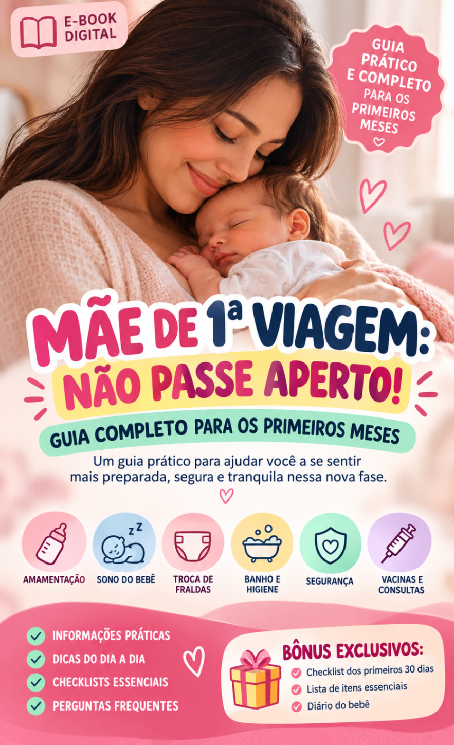 📘🔥 MÃE DE 1ª VIAGEM: NÃO PASSE APERTO!